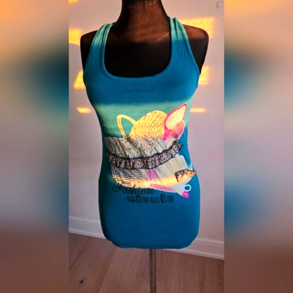 Guarapo Raceback T-shirt With Graphic Print & Bow , S